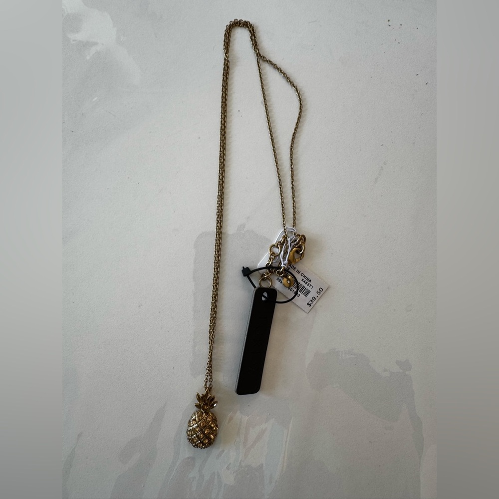 Gold Pineapple Pendant Necklace